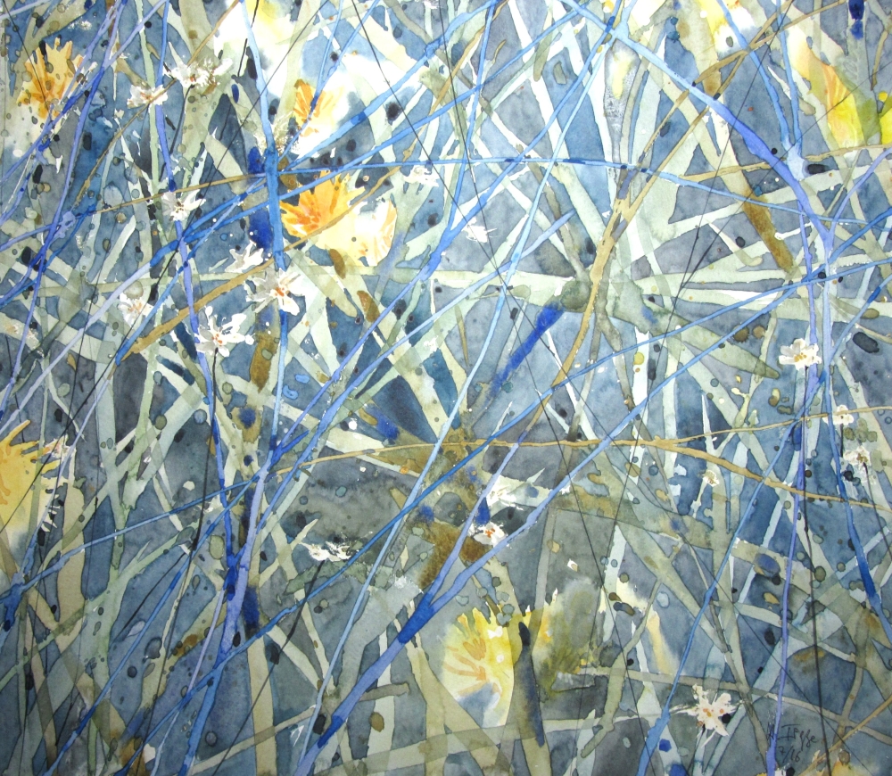 Blaue Blumenwiese von Holger Figge